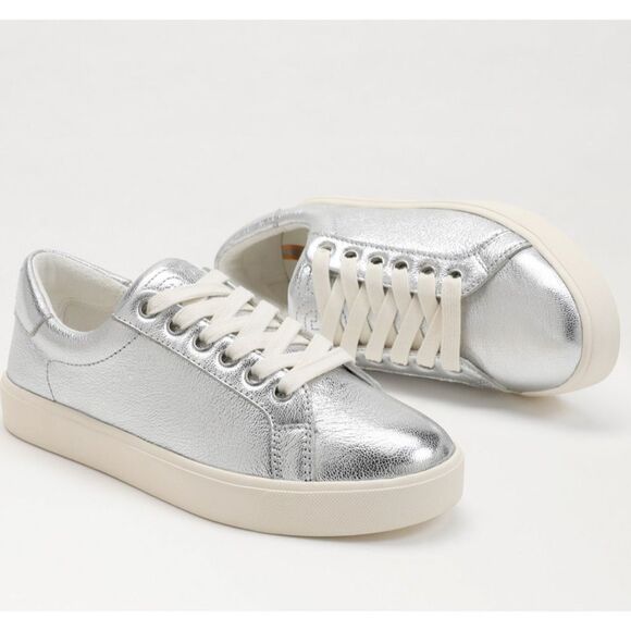 Sam Edelman Shoes - Sam‎ Edelman Women's Ethyl Lace Up Sneakers metallic Silver 7.5 Casual NEW